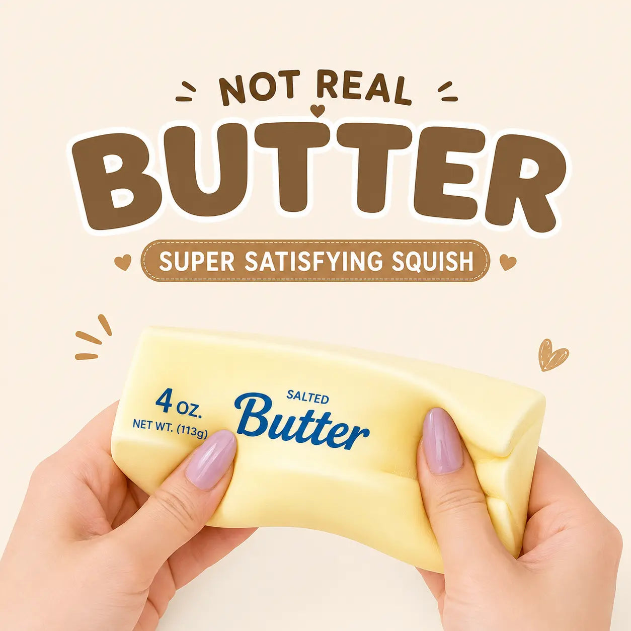 3Pc Squeeze Butter Squishy Toy, Slow Rising PU Foam Fidget Toy for Stress Relief, Anxiety Relief Sensory Toy, Food Shaped Desk Toy Gift Summerwins
