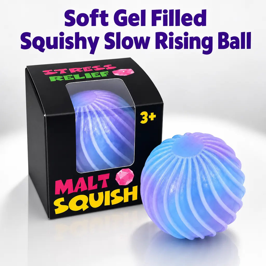 1Pc Maltlose Squishy Ball Stress Relief Toy Sensory Squeeze – Dreamy Pastel Slow Rising Stress Toy, Squeeze & Watch It Rise