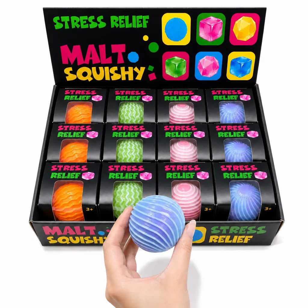 1Pc Maltlose Squishy Ball Stress Relief Toy Sensory Squeeze – Dreamy Pastel Slow Rising Stress Toy, Squeeze & Watch It Rise