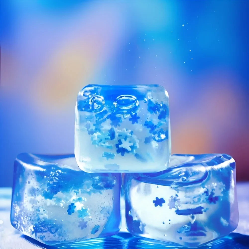 1Pc Squishy Ice Cube Stress Balls Stress Balls for Kids and Adults Anxiety Relief, Funny Stress Calming Toys