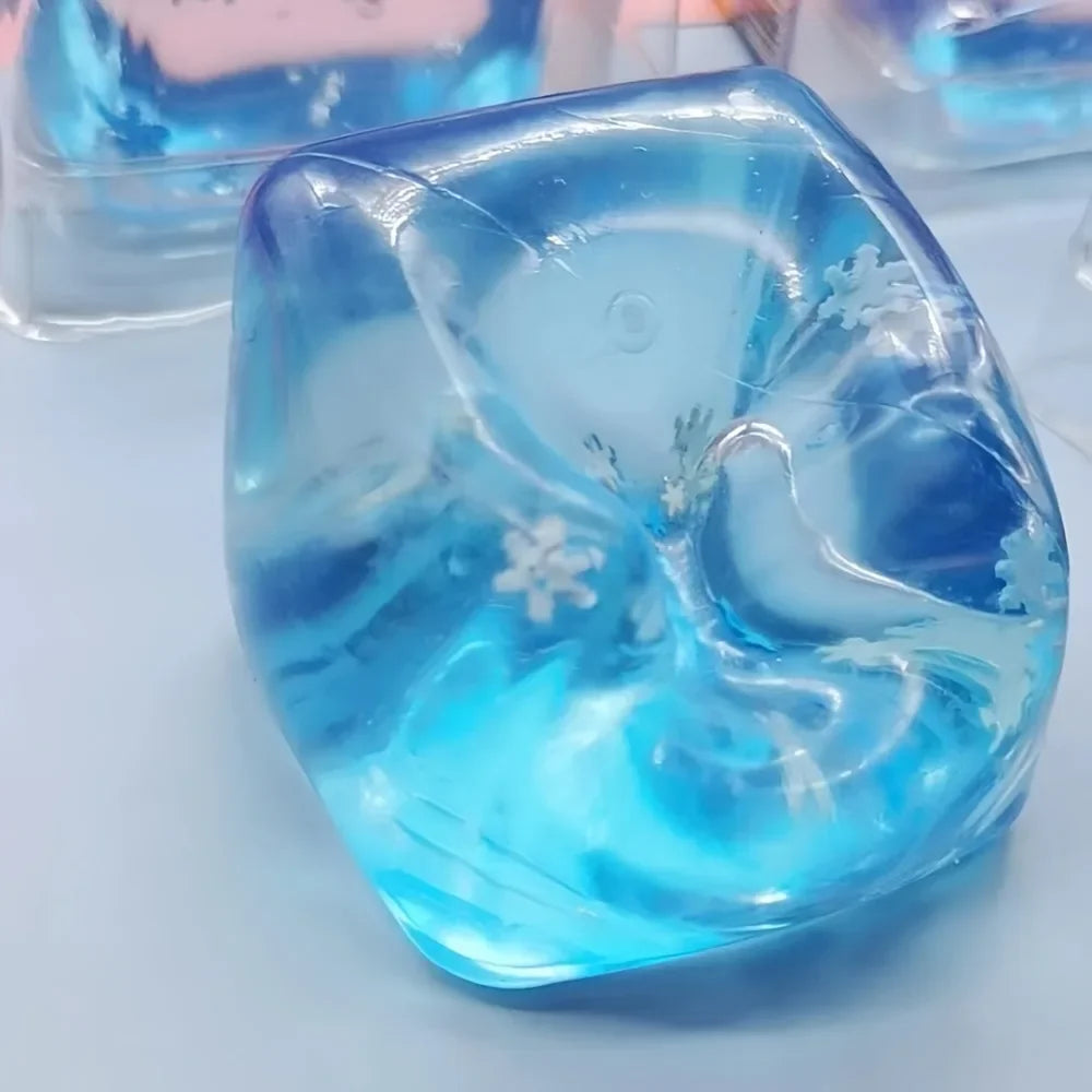 1Pc Squishy Ice Cube Stress Balls Stress Balls for Kids and Adults Anxiety Relief, Funny Stress Calming Toys