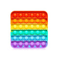 Push Bubble Fidget Toy Rainbow Square Stress Relief Sensory Toy for Autism, Stress, Anxiety Kids and Adults Squeeze Toys