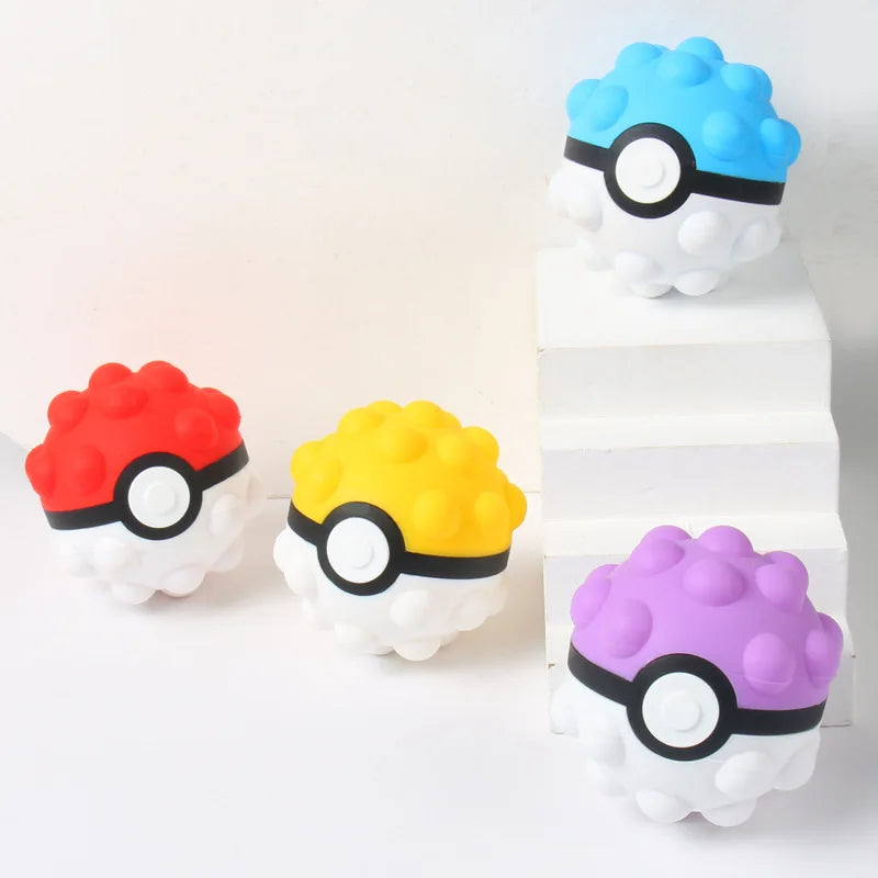 New 3D Pokemon Genie Decompression Ball Fidget Bubble Simple Dimple Stress Ball anti Stress Squeeze Toys Gift