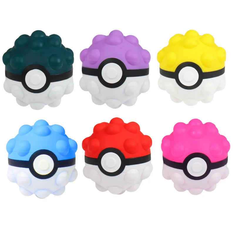 New 3D Pokemon Genie Decompression Ball Fidget Bubble Simple Dimple Stress Ball anti Stress Squeeze Toys Gift